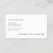 およびモダン金ゴールドミニマルリップ美しい名刺 名刺 (裏面)