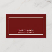 およびモダン、任意の色、日付の変更 エンクロージャーカード (裏面)