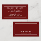 およびモダン、任意の色、日付の変更 エンクロージャーカード (正面/裏面)