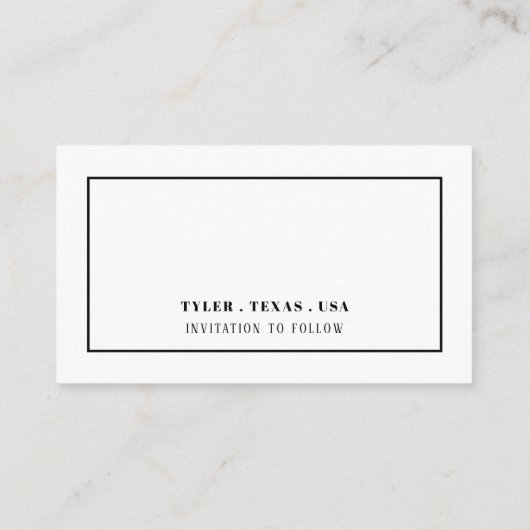 およびモダン、任意の色、日付の変更 エンクロージャーカード (裏面)