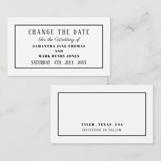 およびモダン、任意の色、日付の変更 エンクロージャーカード (正面/裏面)