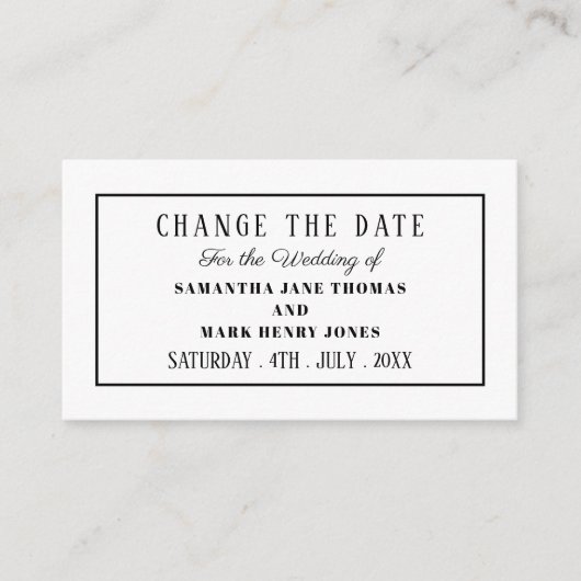 およびモダン、任意の色、日付の変更 エンクロージャーカード (正面)