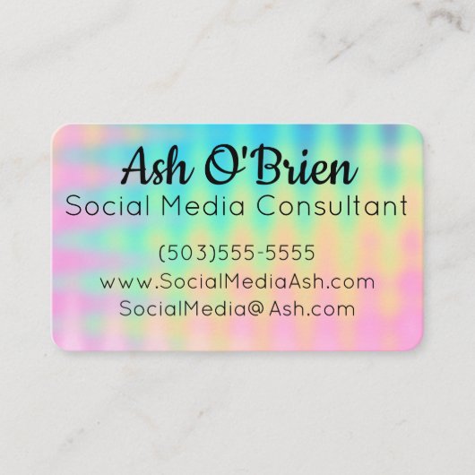 およびユニークビジカラフルネスカード 名刺 (正面)