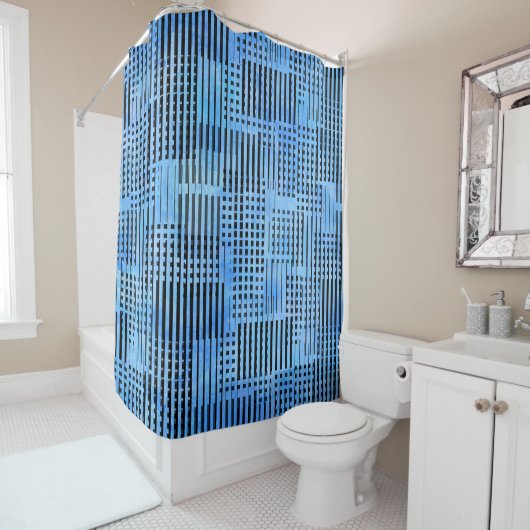 および失った見つかったパタストライプのーン シャワーカーテン (インサイチュ)