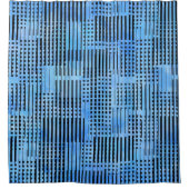 および失った見つかったパタストライプのーン シャワーカーテン (正面)