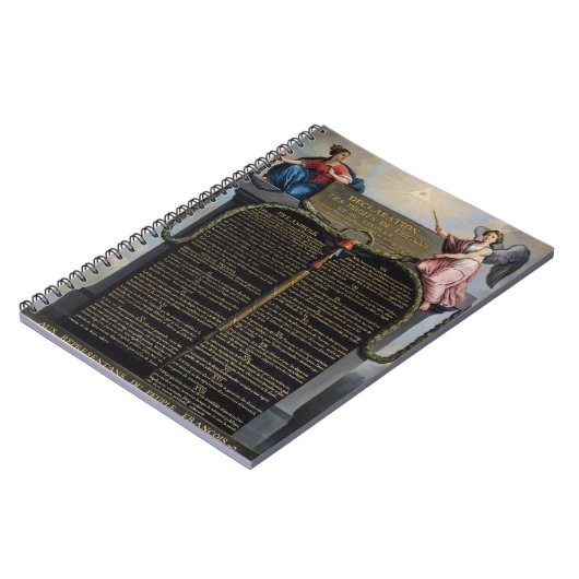 および市民人権の宣言 ノートブック (左側)