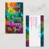 および感動的ワーズやる気を起こさせる・ビジネス・カード 名刺 (正面/裏面)