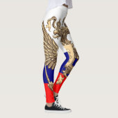 および旗のレギングすばらしくロシアのな紋章付き外衣 レギンス (右)