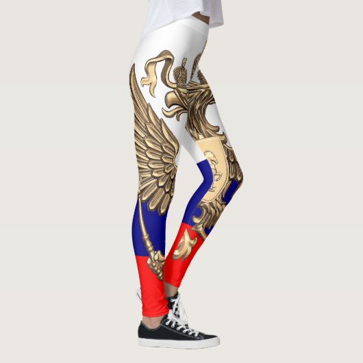 および旗のレギングすばらしくロシアのな紋章付き外衣 レギンス (右)