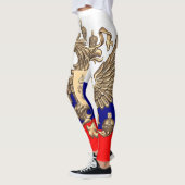 および旗のレギングすばらしくロシアのな紋章付き外衣 レギンス (左)