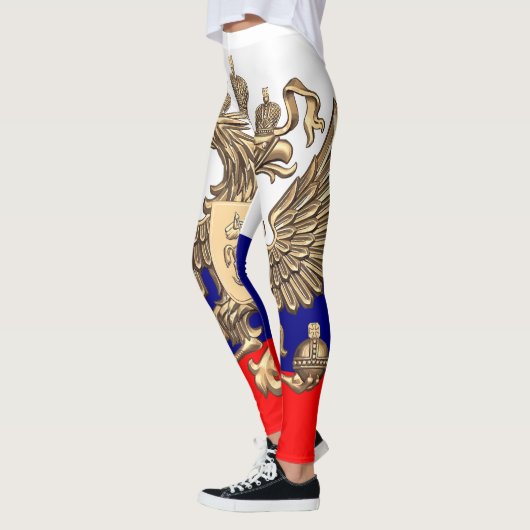および旗のレギングすばらしくロシアのな紋章付き外衣 レギンス (左)