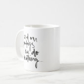 "および日曜日の… "-クラシックで白いマグで コーヒーマグカップ (正面左)