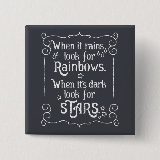 および暗いPinボタン雨が降る時インスパイア 缶バッジ (正面)