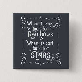 および暗いPinボタン雨が降る時インスパイア 缶バッジ