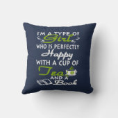 および本お茶を持つ女の子 クッション (裏面)