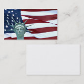 および米国旗自由の女神 名刺 (正面/裏面)