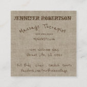 および素朴な麻布生命の樹 スクエア名刺 (裏面)