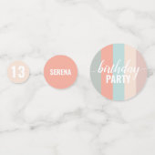 および自然ミュートされたカラー見本誕生日 コンフェッティ (正面)