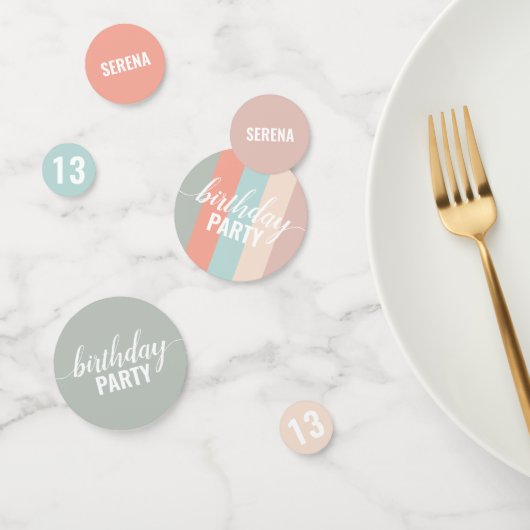 および自然ミュートされたカラー見本誕生日 コンフェッティ (グループ)