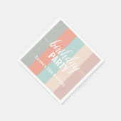 および自然ミュートされたカラー見本誕生日 スタンダードカクテルナプキン (角)