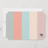 および自然ミュートされたカラー見本誕生日 招待状 (裏面)