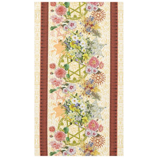 および花のテーブルクロスダビデの星 テーブルクロス (正面)