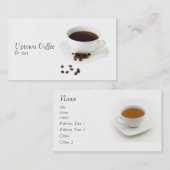 および茶名刺コーヒー 名刺 (正面/裏面)