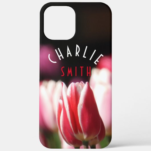 (および赤と白ピンク)チューリップCase-Mate iPhone C Case-Mate iPhoneケース (裏面)