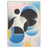 および鮮やか抽象芸術お洒落アートワークの幾何学的 クリップボード (裏面)