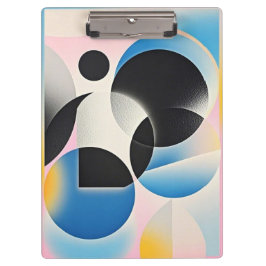 および鮮やか抽象芸術お洒落アートワークの幾何学的 クリップボード