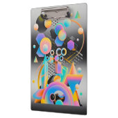 および鮮やか抽象芸術お洒落アートワークの幾何学的 クリップボード (左)