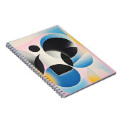 および鮮やか抽象芸術お洒落アートワークの幾何学的 ノートブック (右側)