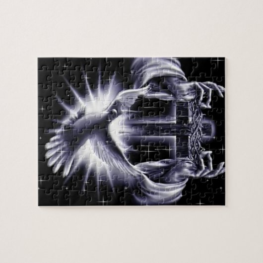 および鳩イエス・キリストイバラの冠 ジグソーパズル (横)