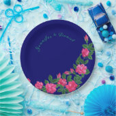 およエレガントびフローラ王室のブルー紙プレート ペーパープレート (パーティー)