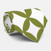 およ前向きびネガ宇宙オリーブグリーン  ネクタイ (ロール)