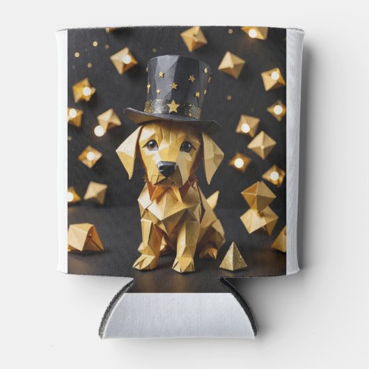 おりがみおしゃれ犬 缶クーラー (正面)
