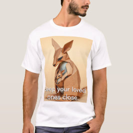 おりがみのカンガルーと子カンガルー Tシャツ