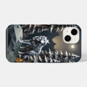 おりがみのグレーウルフ iPhoneケース (裏面横)