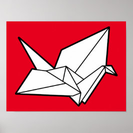 おりがみの鳥 16 x 12 ポスター
