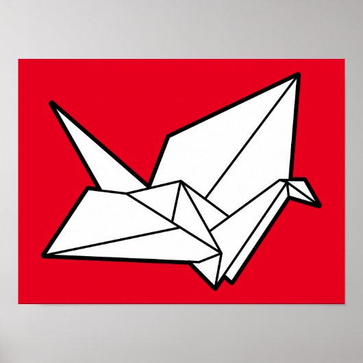 おりがみの鳥 16 x 12 ポスター (正面)