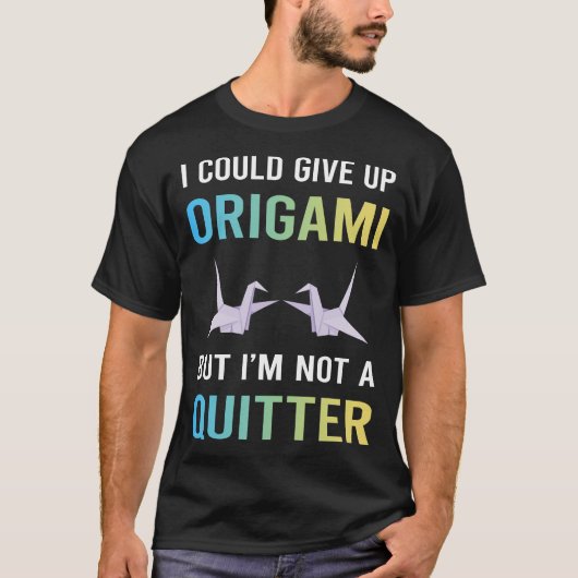 おりがみをやめない人 Tシャツ (正面)