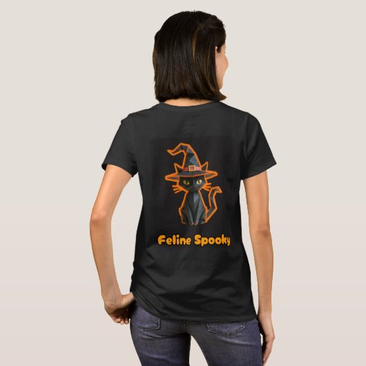 おりがみ風にゃんこ スプーキー Tシャツ (裏面フル)