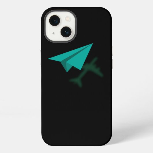 おりがみ飛行機 趣味 iPhoneケース (裏面)