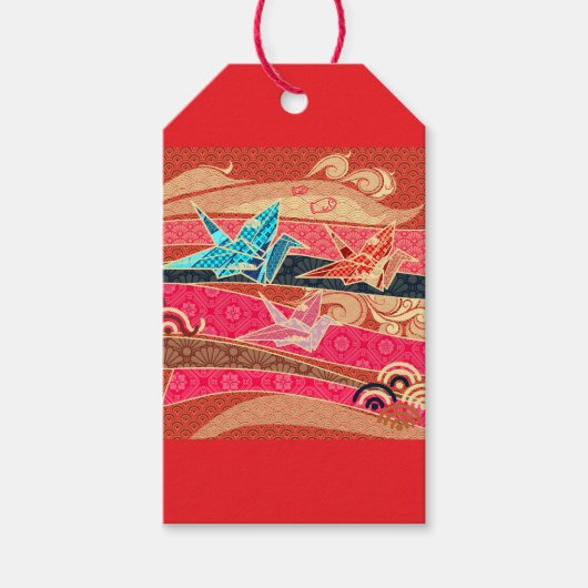 おりづる祭り模様 ギフトタグ (正面)