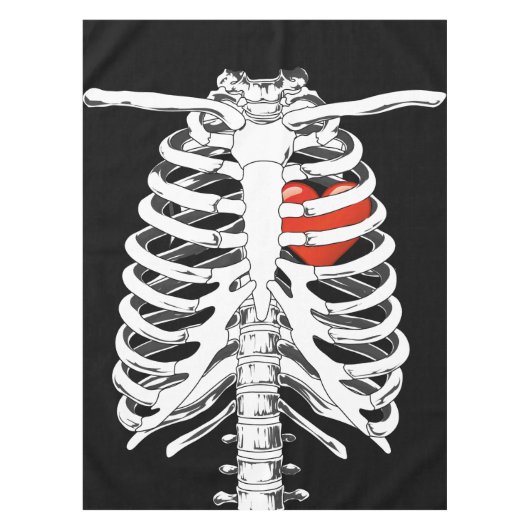 おりのハロウィンの骨組テーブルクロスのハート テーブルクロス (正面)