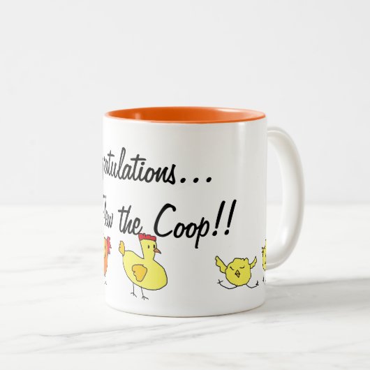 おりのマグを飛ばしました ツートーンマグカップ (正面右)