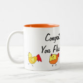 おりのマグを飛ばしました ツートーンマグカップ (左)