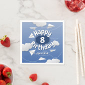 おり紙飛行機 こどもの誕生日 スタンダードカクテルナプキン (インサイチュ)
