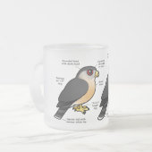 おりvの小型の平底船 フロストグラスマグカップ (正面左)