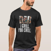 おれが焼く、おまえが冷やす 面白いパパ Tシャツ (正面)